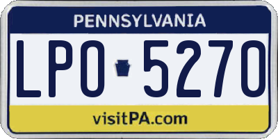 PA license plate LPO5270