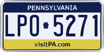 PA license plate LPO5271