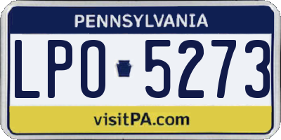 PA license plate LPO5273