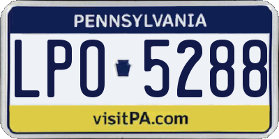 PA license plate LPO5288
