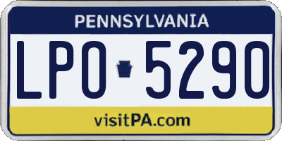 PA license plate LPO5290