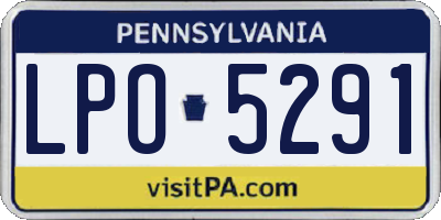 PA license plate LPO5291