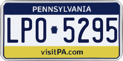 PA license plate LPO5295