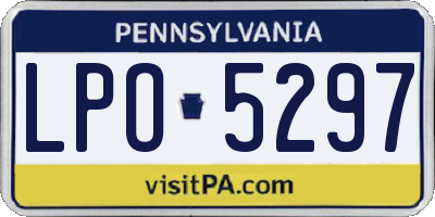 PA license plate LPO5297