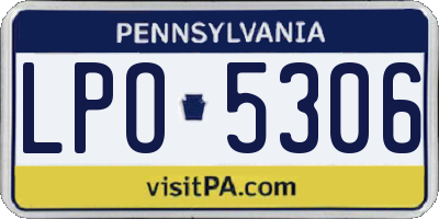 PA license plate LPO5306