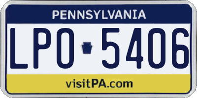 PA license plate LPO5406