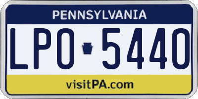 PA license plate LPO5440