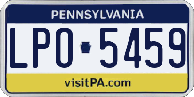 PA license plate LPO5459