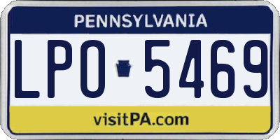 PA license plate LPO5469