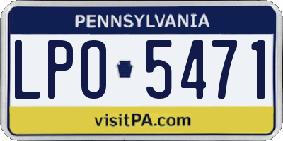 PA license plate LPO5471