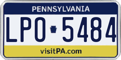 PA license plate LPO5484