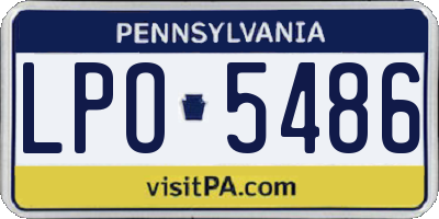 PA license plate LPO5486