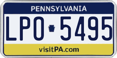 PA license plate LPO5495