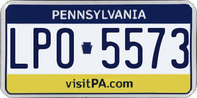 PA license plate LPO5573