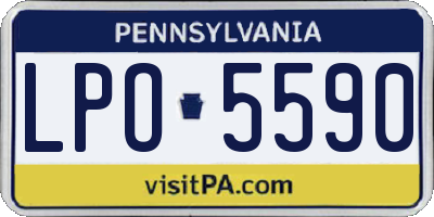 PA license plate LPO5590