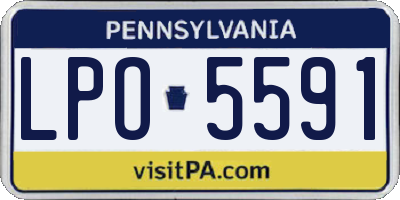 PA license plate LPO5591