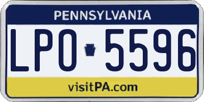 PA license plate LPO5596