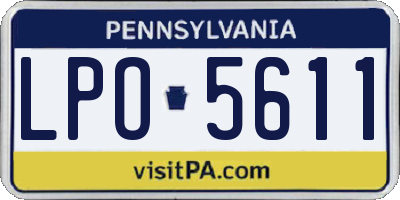 PA license plate LPO5611