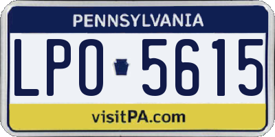 PA license plate LPO5615