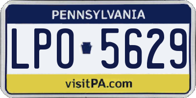 PA license plate LPO5629