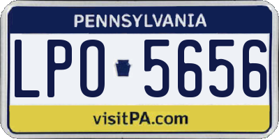 PA license plate LPO5656