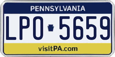 PA license plate LPO5659