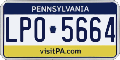 PA license plate LPO5664