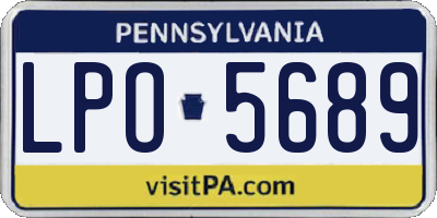 PA license plate LPO5689