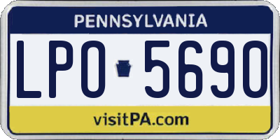 PA license plate LPO5690