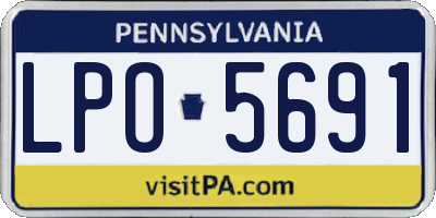PA license plate LPO5691