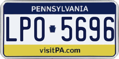 PA license plate LPO5696