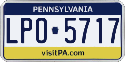 PA license plate LPO5717