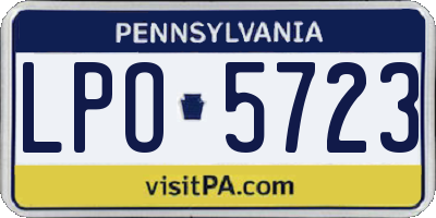 PA license plate LPO5723