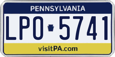 PA license plate LPO5741
