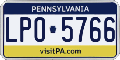 PA license plate LPO5766