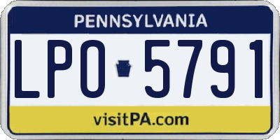 PA license plate LPO5791