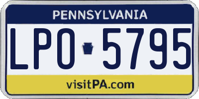 PA license plate LPO5795