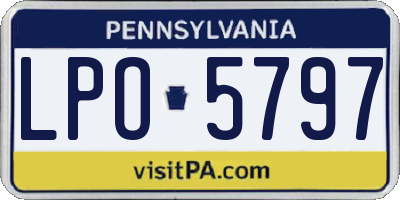 PA license plate LPO5797