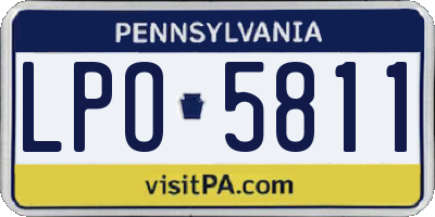 PA license plate LPO5811