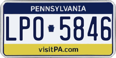PA license plate LPO5846