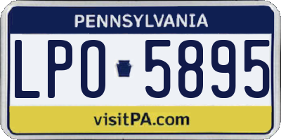 PA license plate LPO5895