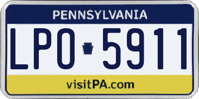 PA license plate LPO5911