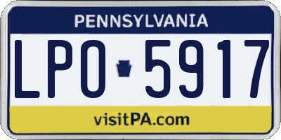 PA license plate LPO5917
