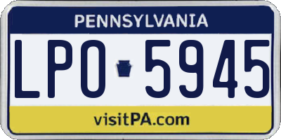PA license plate LPO5945