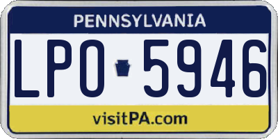 PA license plate LPO5946
