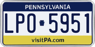 PA license plate LPO5951