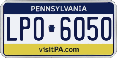 PA license plate LPO6050