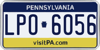 PA license plate LPO6056
