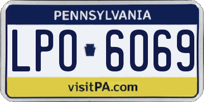 PA license plate LPO6069