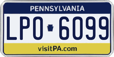 PA license plate LPO6099